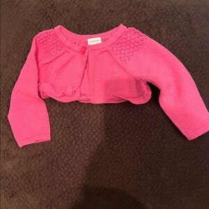 Gymboree Bright Pink Cropped Knit Cardigan